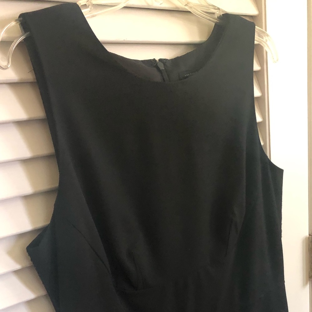 Ann Taylor Petite 12 Black Business Dress Sleeveless Bust darts